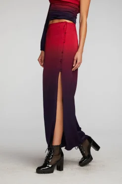 Cheap Stretch Silky Woven Midi Skirt Women Loungewear|Bottoms