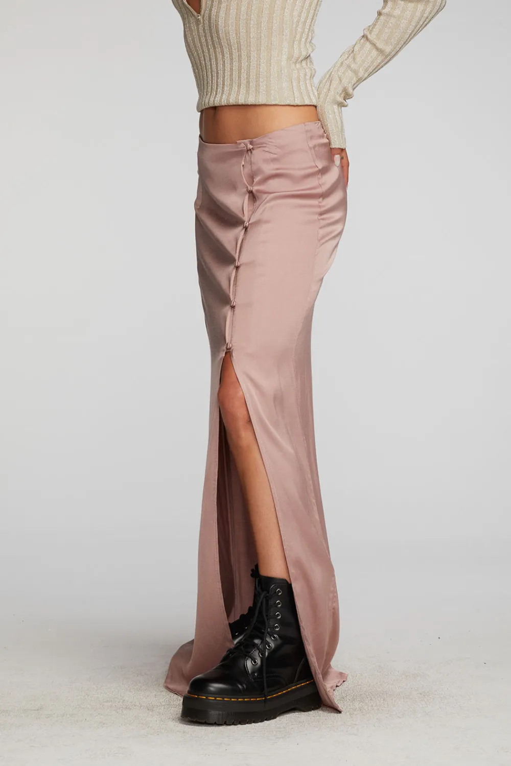 Best Sale Stretch Silky Woven Midi Skirt Women Loungewear|Bottoms
