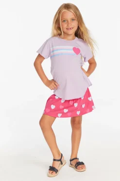 Clearance Stripe Heart Tee Kids Girls