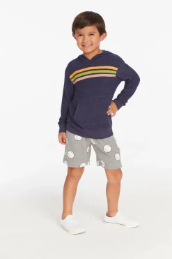 Fashion Striped Sapphire Boys Pullover Hoodie Kids/BOY Boys