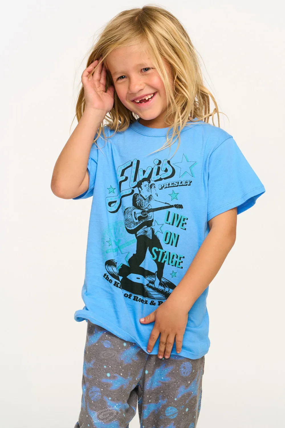 Online Sun Records Elvis Live On Stage Tee Women/Kids/BOY Boys|Music