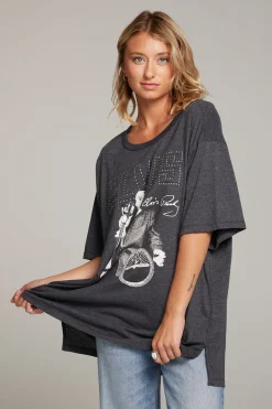 Fashion Sun Records Elvis Oversized Tee Women Loungewear|Graphics