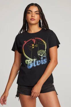 Outlet Sun Records Rainbow Elvis Tee Women Loungewear|Music