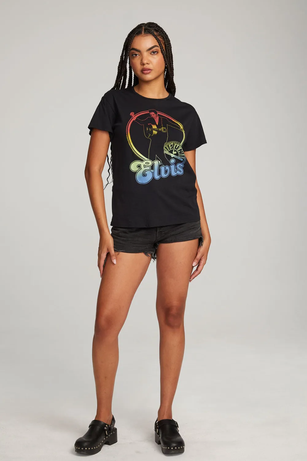 Outlet Sun Records Rainbow Elvis Tee Women Loungewear|Music