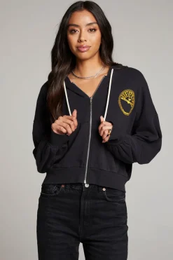Discount Sun Records Studded Elvis Zip Up Hoodie Women Outerwear|Loungewear