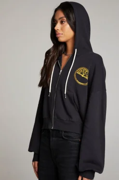 Discount Sun Records Studded Elvis Zip Up Hoodie Women Outerwear|Loungewear