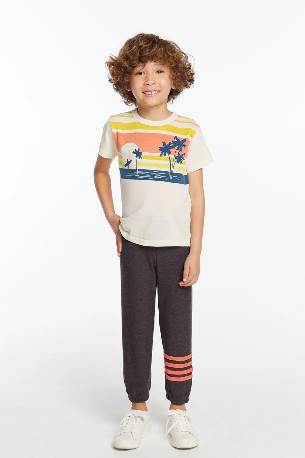 Cheap Sunset Beach Boys Tee Kids/BOY Boys