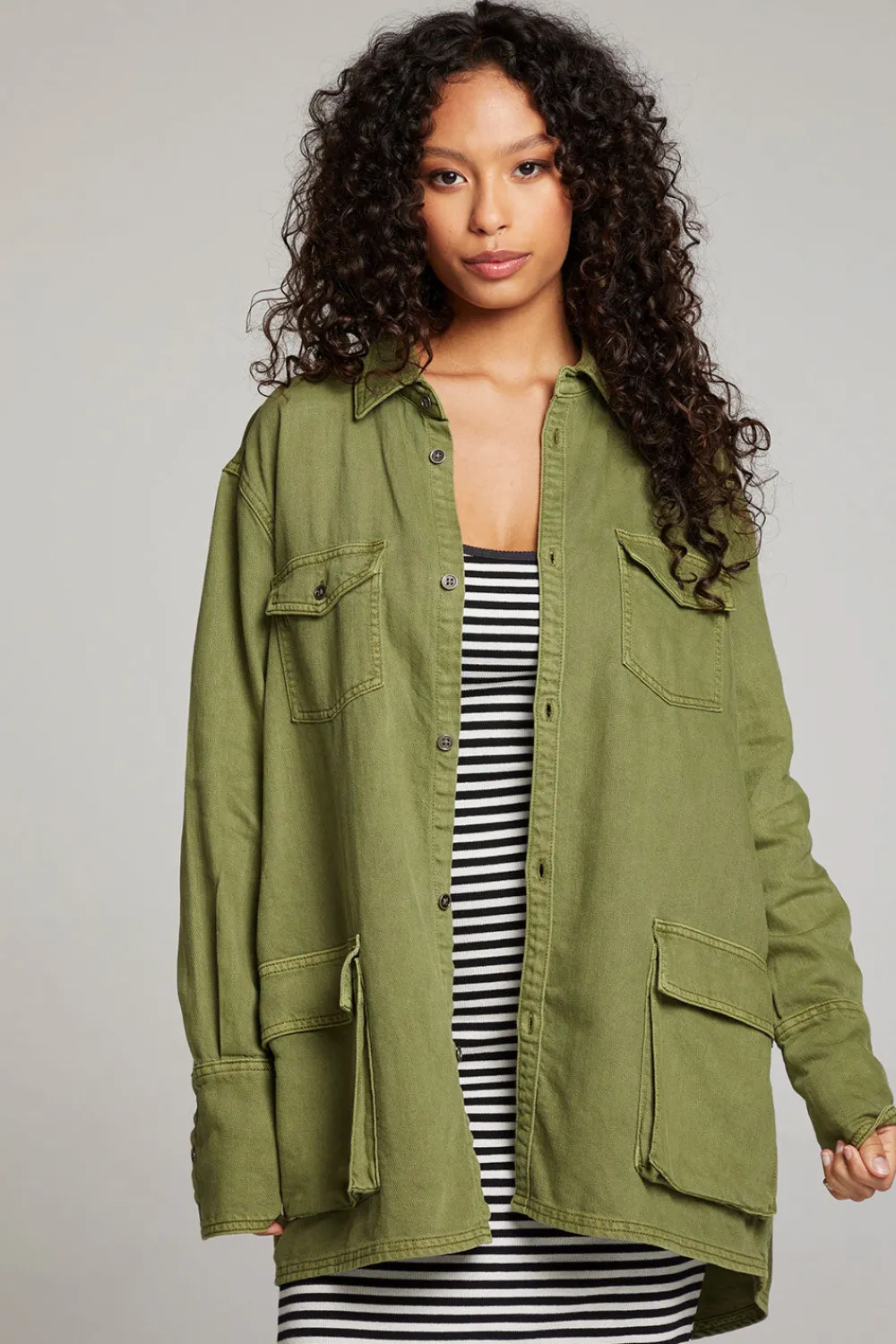 Best Sweet Pea Sphagnum Button Up Women Loungewear|Tops