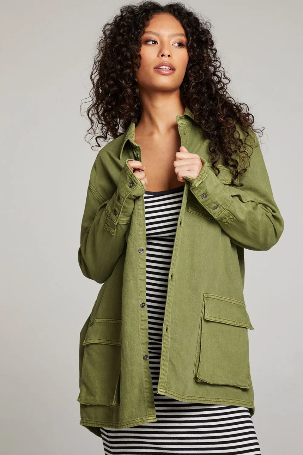 Best Sweet Pea Sphagnum Button Up Women Loungewear|Tops
