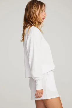 Best Sale Thayne White Long Sleeve Women Loungewear|Tops