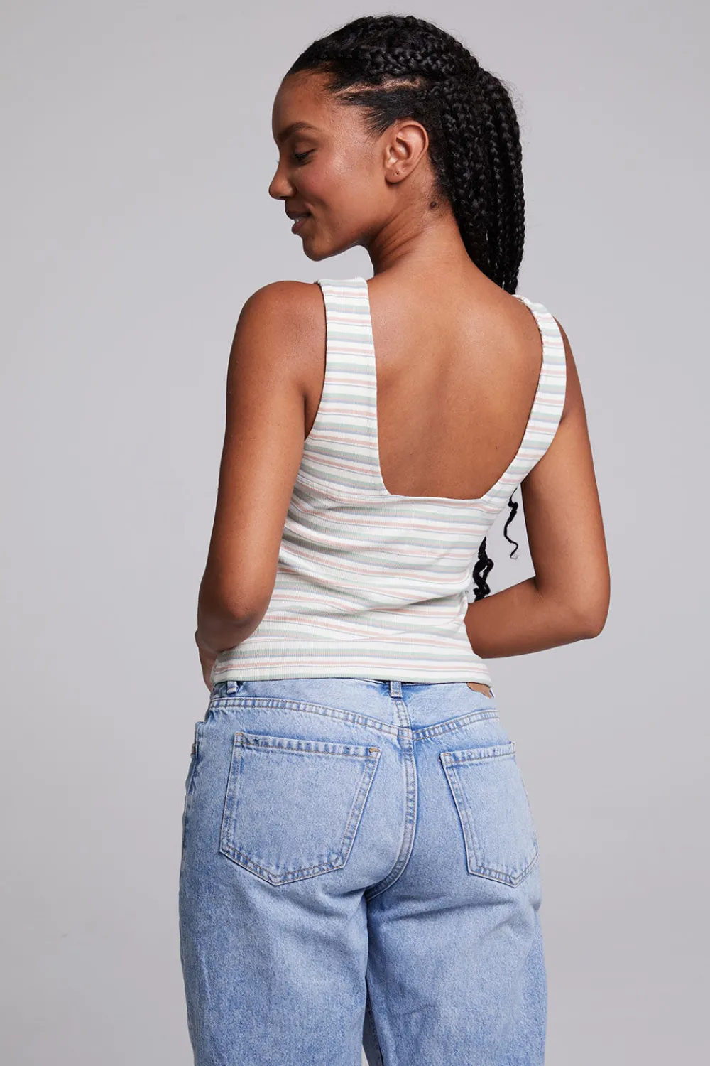 Fashion Tramonti Como Stripe Tank Top Women Loungewear|Tops
