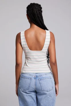 Fashion Tramonti Como Stripe Tank Top Women Loungewear|Tops