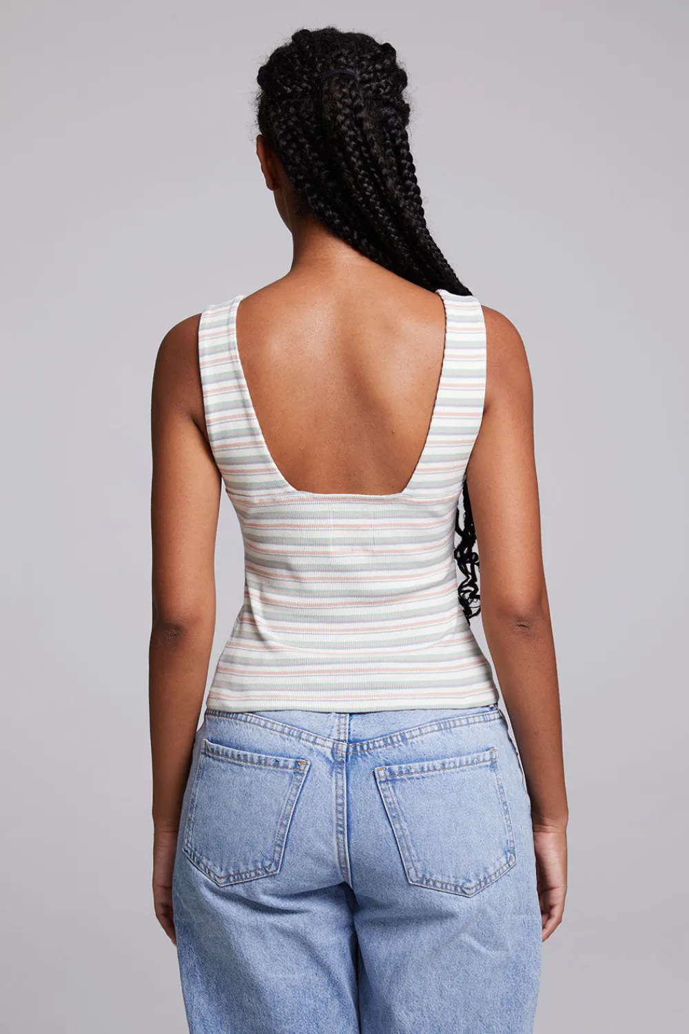 Fashion Tramonti Como Stripe Tank Top Women Loungewear|Tops