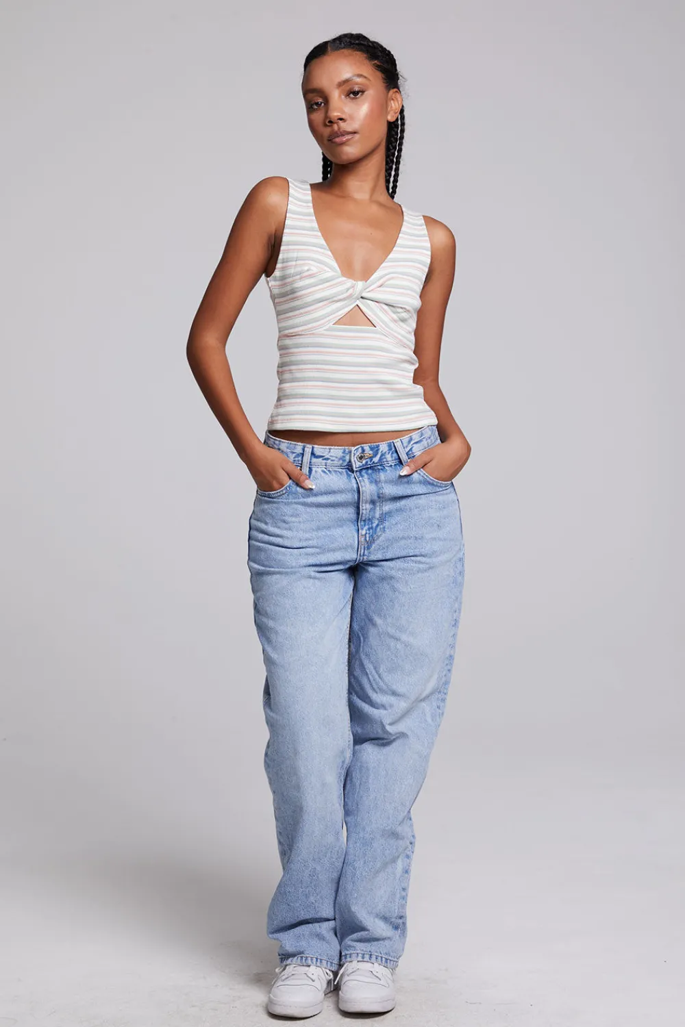 Fashion Tramonti Como Stripe Tank Top Women Loungewear|Tops