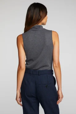 Store Triblend Rib Knit Button Down Tank Women Loungewear|Tops