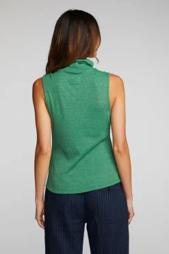Cheap Triblend Rib Knit Button Down Tank Women Loungewear|Tops