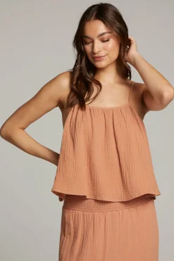 Fashion Tropical Bronze Top Women Loungewear|Tops