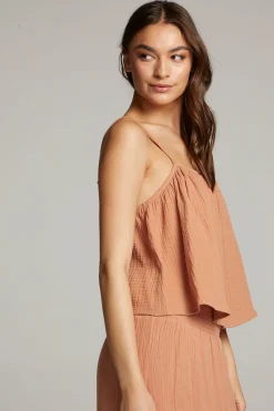 Fashion Tropical Bronze Top Women Loungewear|Tops