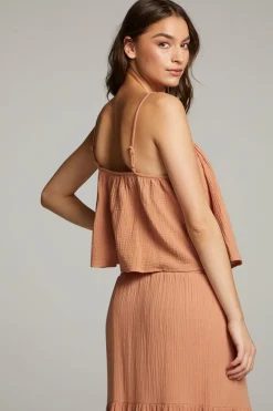 Fashion Tropical Bronze Top Women Loungewear|Tops