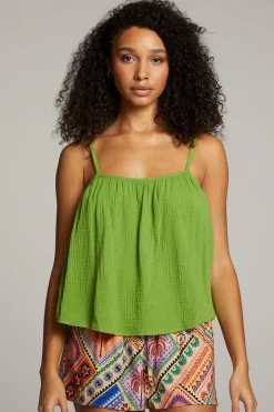 Outlet Tropical Piquant Green Top Women Loungewear|Tops