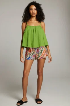 Outlet Tropical Piquant Green Top Women Loungewear|Tops