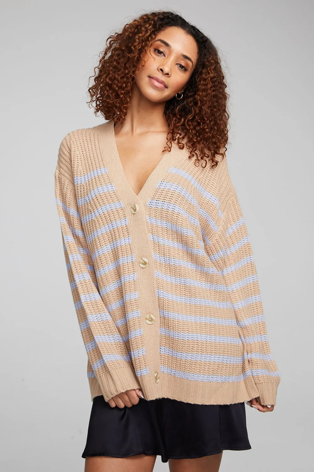 New Vibe Fairfax Stripe Cardigan Women Outerwear|Tops