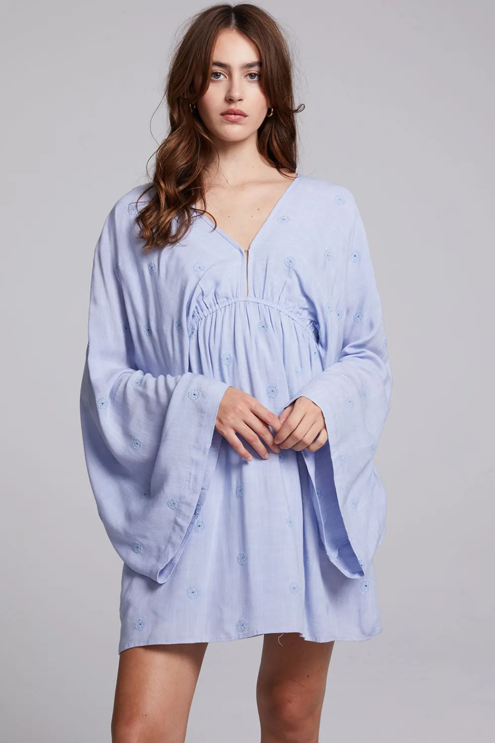 Cheap Waverly Faded Denim Blue Mini Dress Women Loungewear|Dresses
