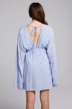 Cheap Waverly Faded Denim Blue Mini Dress Women Loungewear|Dresses