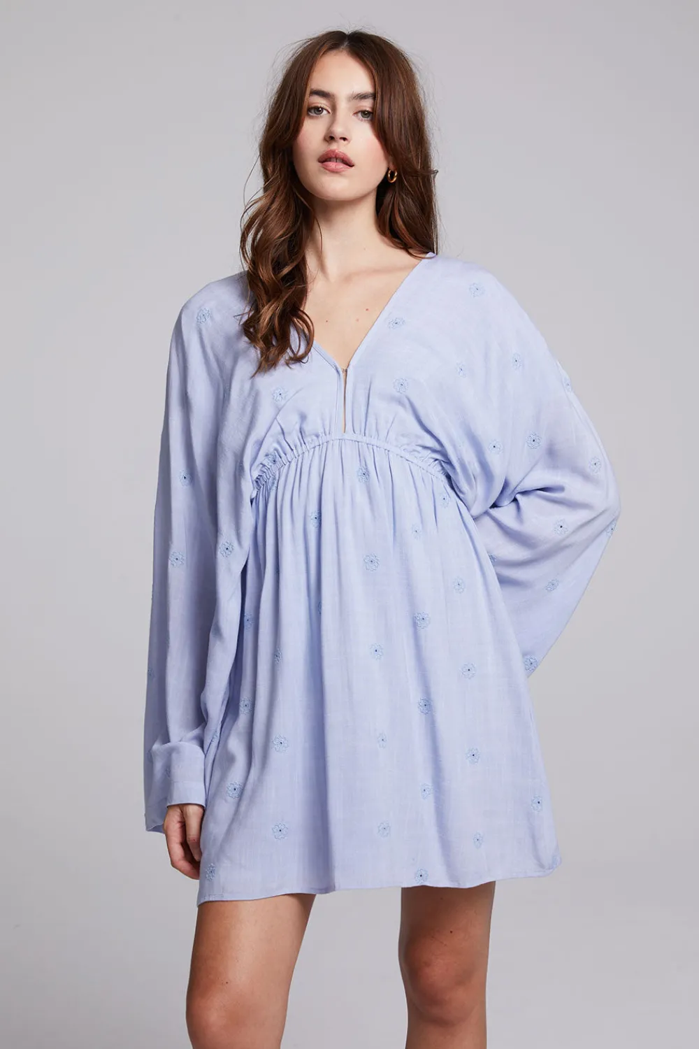 Cheap Waverly Faded Denim Blue Mini Dress Women Loungewear|Dresses