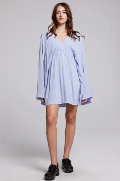 Cheap Waverly Faded Denim Blue Mini Dress Women Loungewear|Dresses