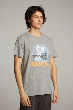 Outlet Woodstock Bird On Guitar Crew Neck Tee Women Tops|Music