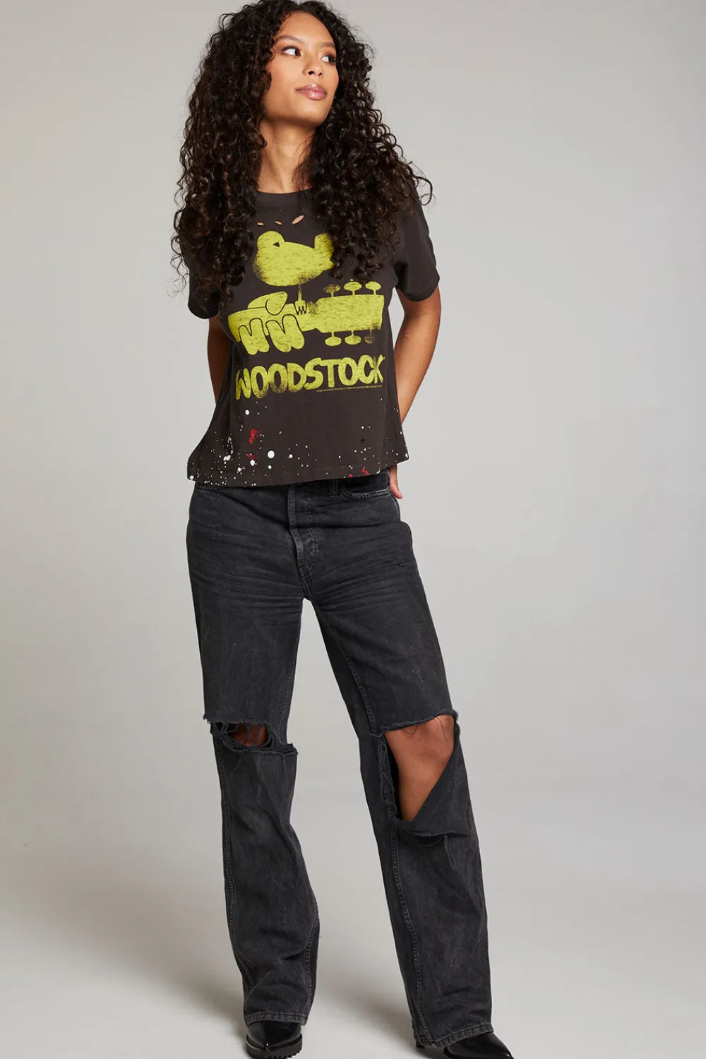 Hot Woodstock Bird On Guitar Tee Women Loungewear|Music