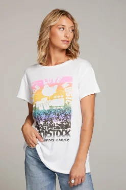 Outlet Woodstock Peace Love Music Tee Women Loungewear|Music