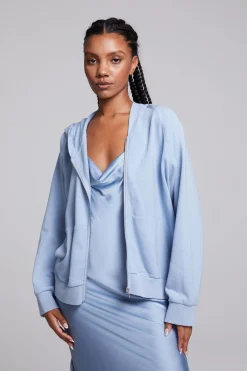 Outlet Yaro Blue Grotto Zip Up Sweatshirt Women Outerwear|Loungewear