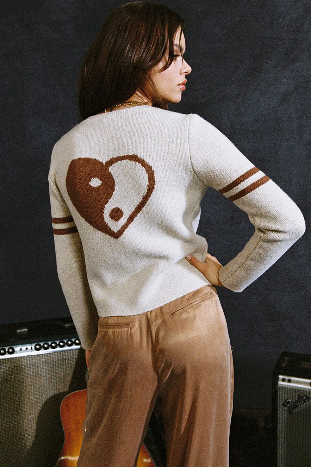 Best Yin Yang Heart Cardigan Women Loungewear|Graphics