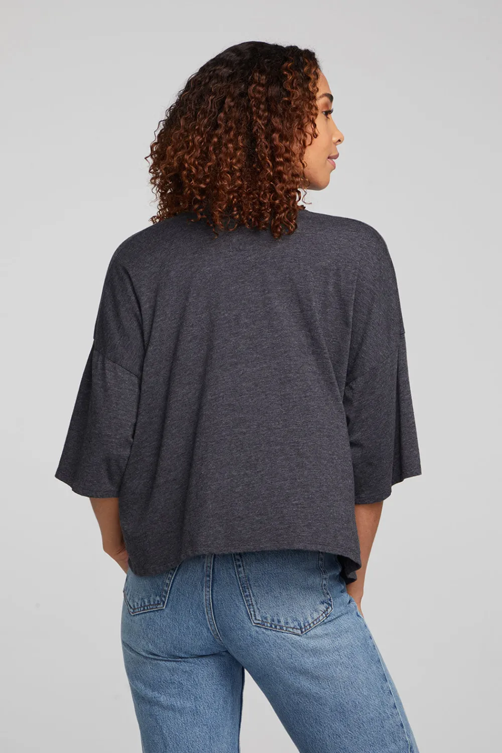 Cheap Yoko Shadow Black Tee Women Loungewear|Tops