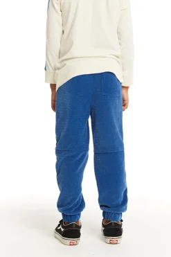 Outlet Zipper Leg Peacock Blue Jogger Kids/BOY Boys