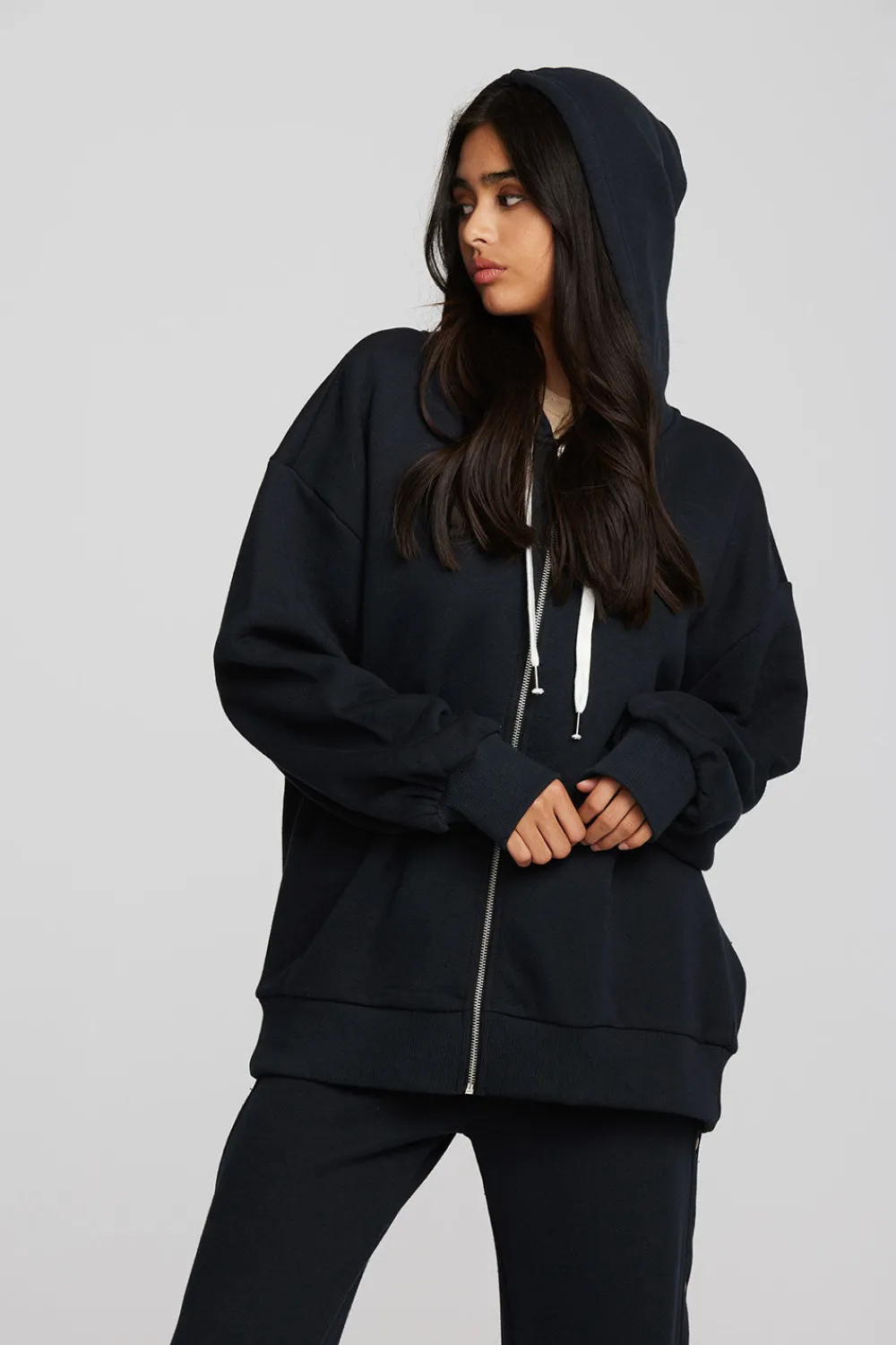 Cheap Zuma Cotton Terry Zip Up Hoodie Women Outerwear|Loungewear