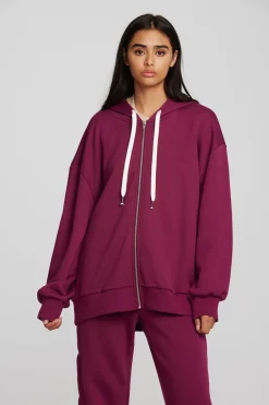 Discount Zuma Cotton Terry Zip Up Hoodie Women Outerwear|Tops