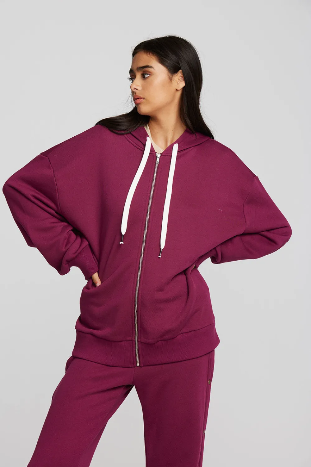 Discount Zuma Cotton Terry Zip Up Hoodie Women Outerwear|Tops